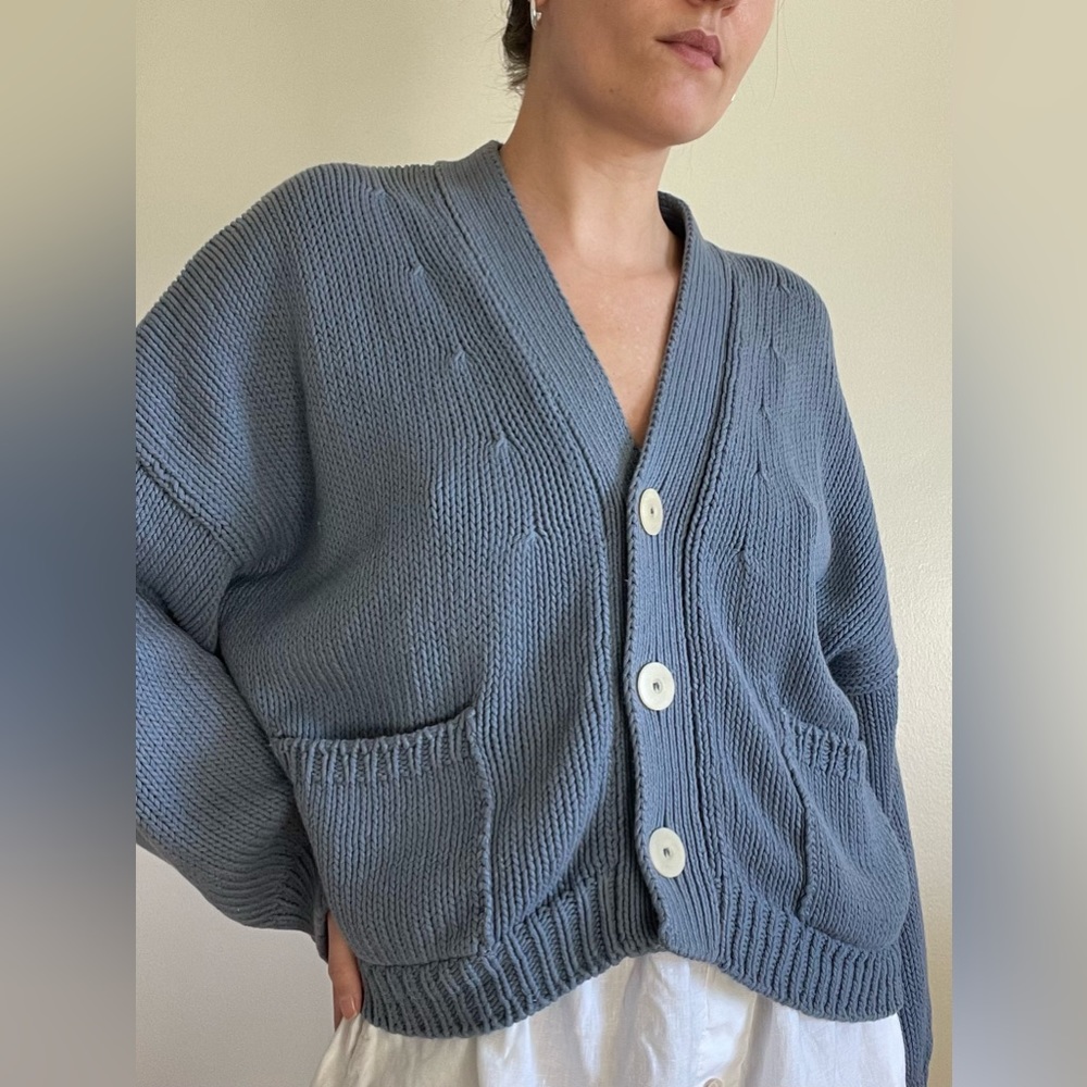 Babaa no22 cardigan in midnight ocean